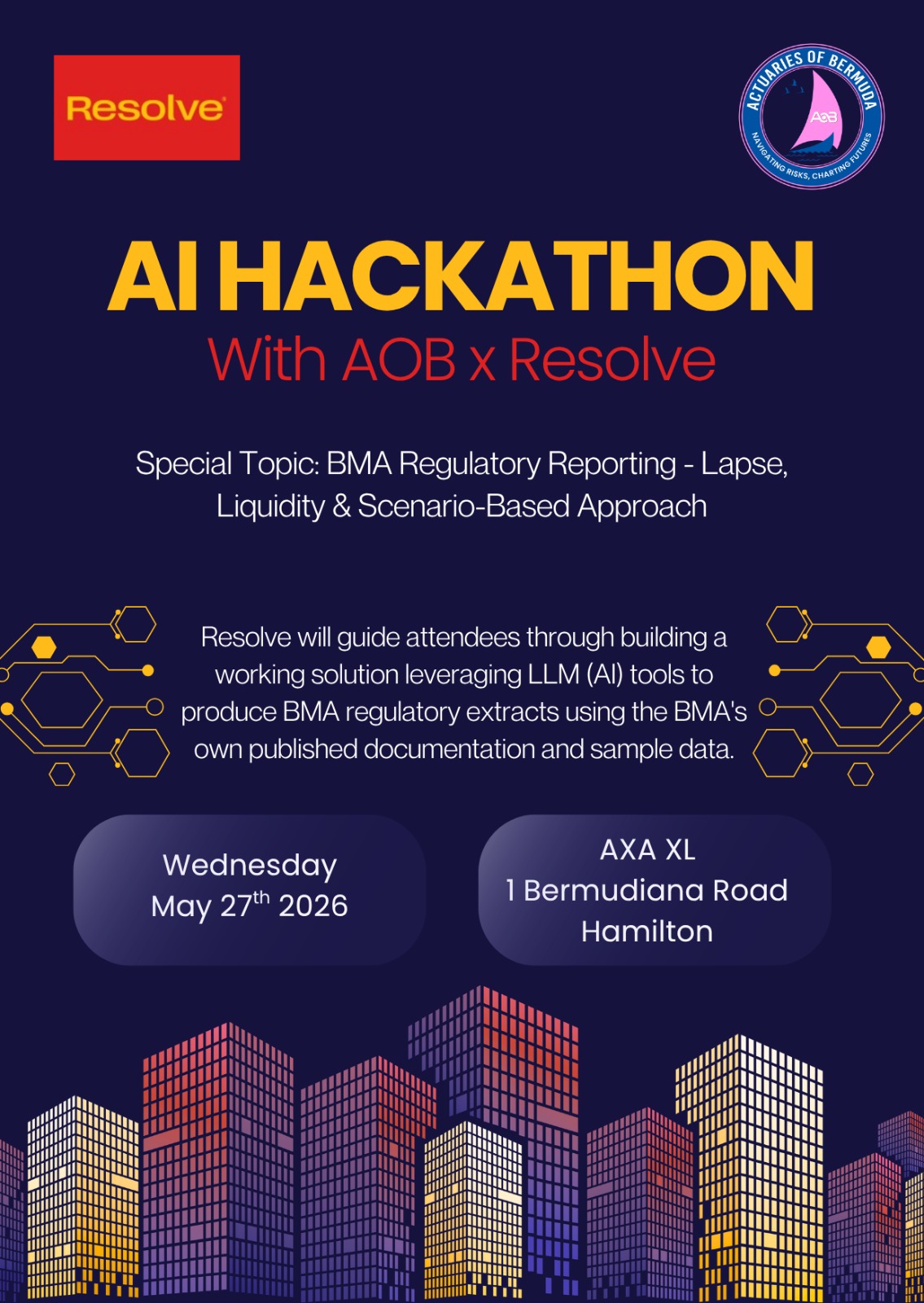 AI Hackathon with AOB x Resolve — Actuaries of Bermuda Event
